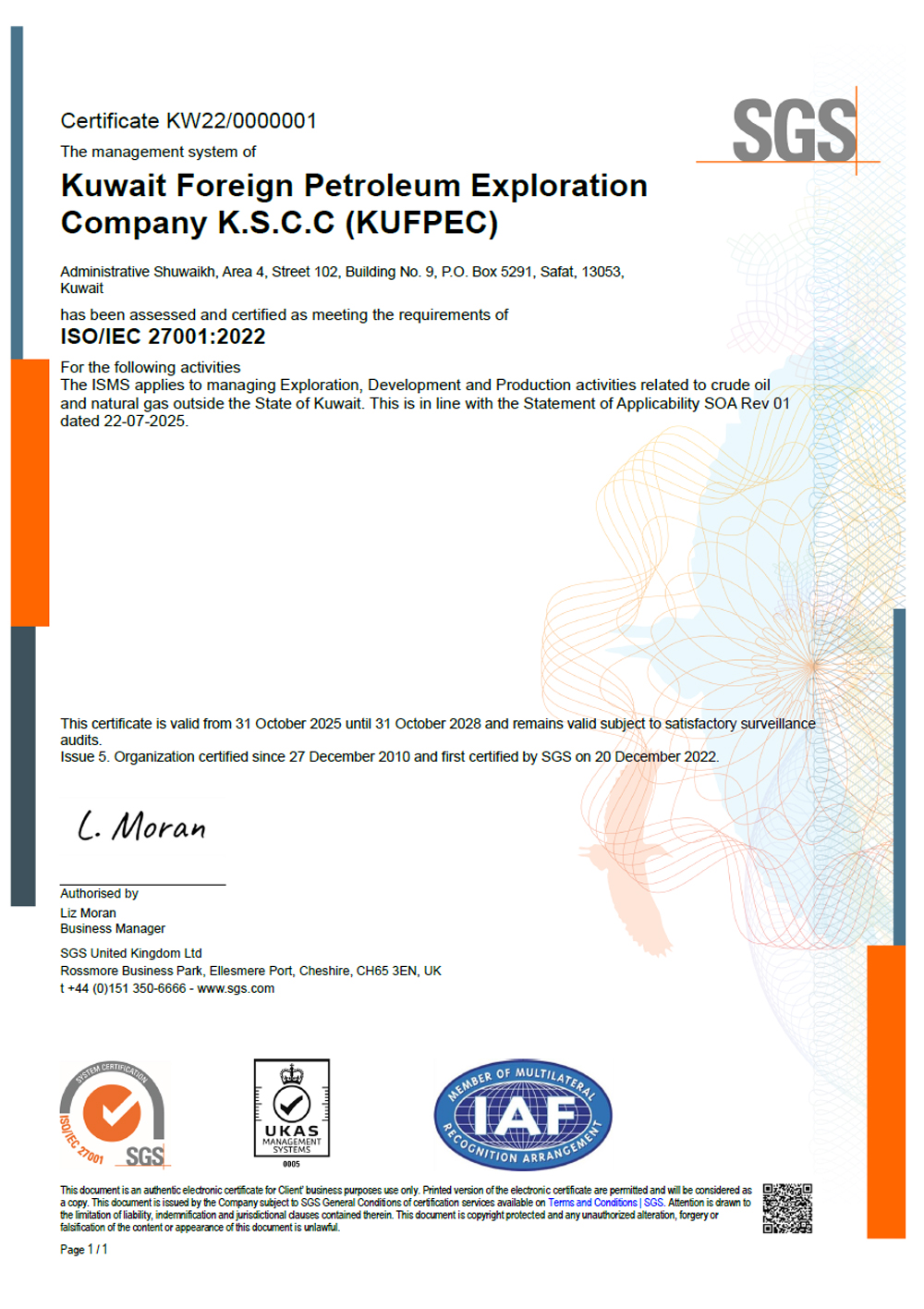 ISMS Certificate