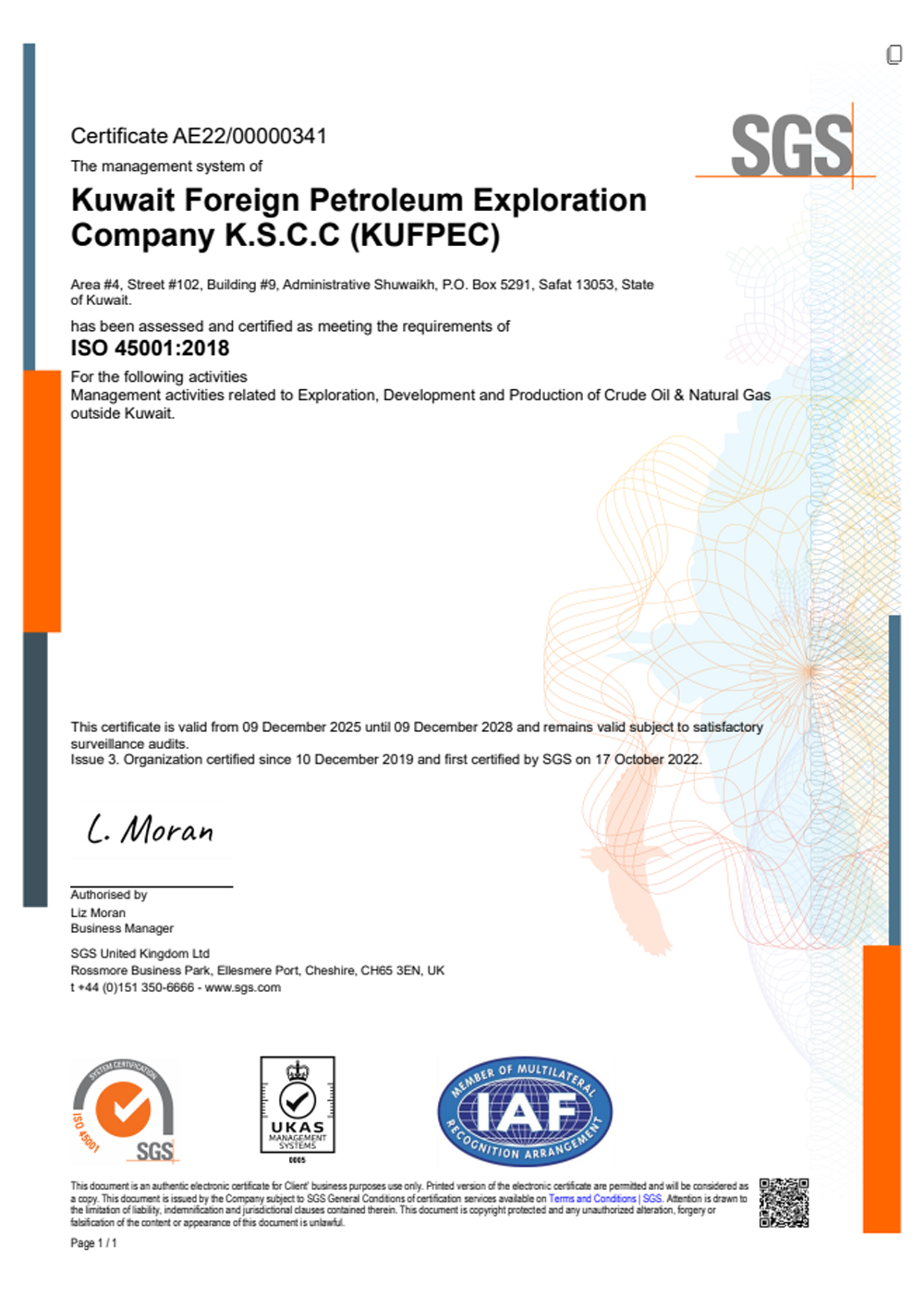 OHS Certificate